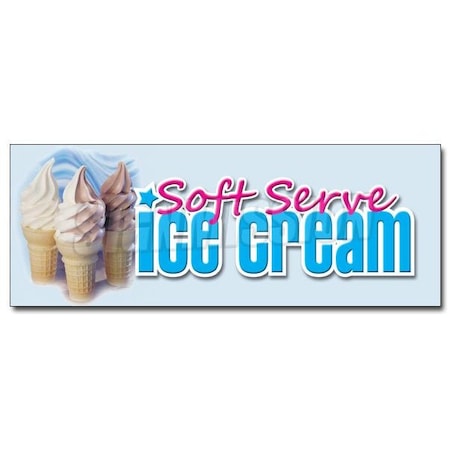 Signmission SOFT SERVE ICE CREAM DECAL sticker shop parlor icecream supplies, D-24 Soft Serve D-24 Soft Serve
